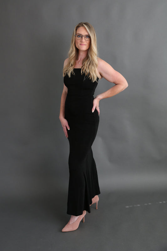 Fitted Black Strapless Dress Rental - Size XS and XL