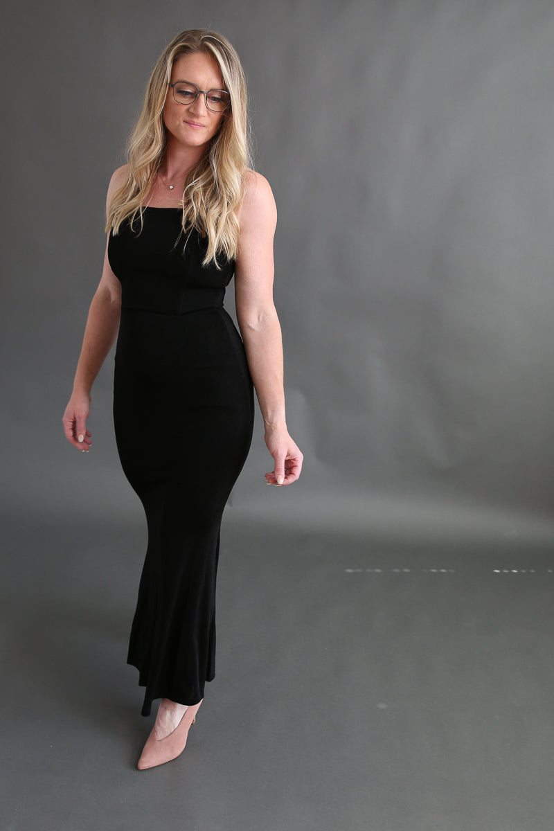 Fitted Black Strapless Dress Rental - Size XS and XL