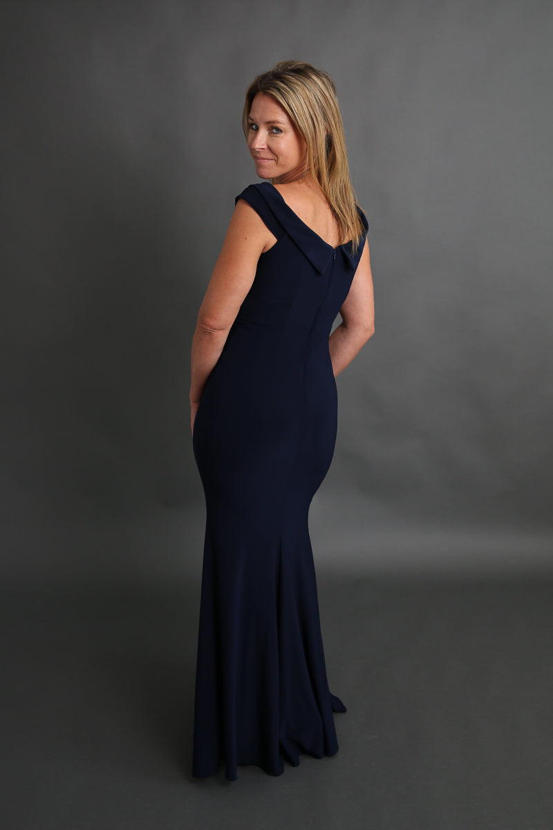 Navy Off Shoulder Elegant Dress Rental