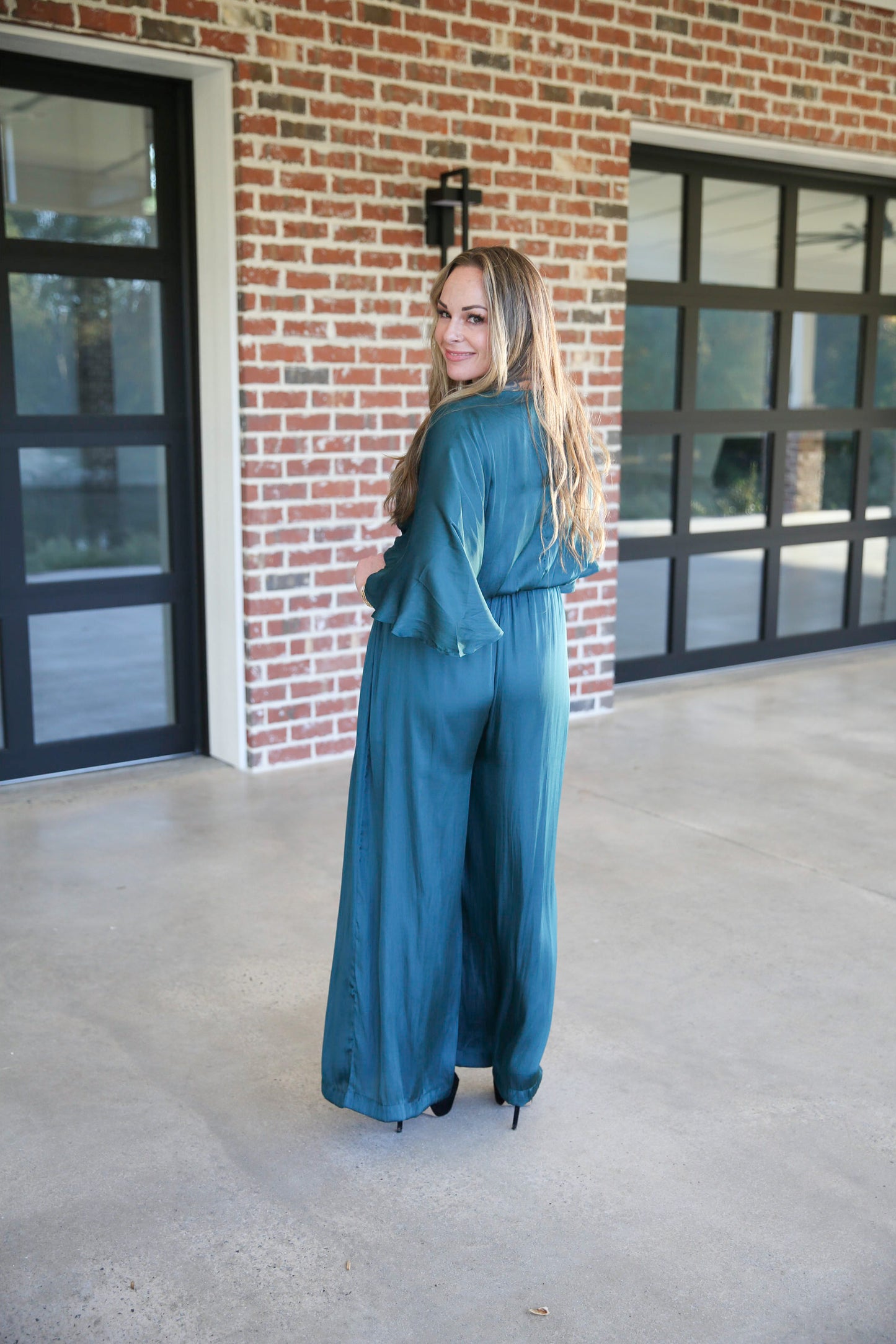 Holiday Teal Time Jumpsuit