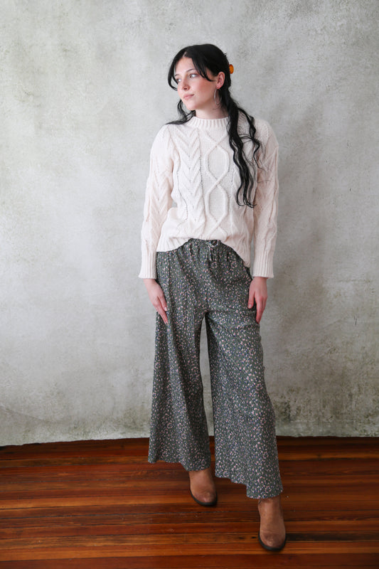 Ditsy Velvet Pants