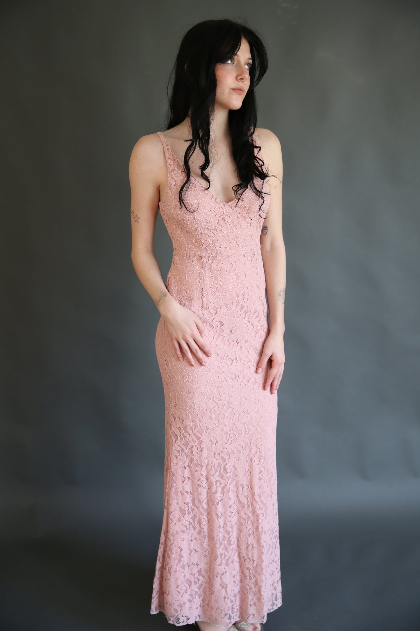 Pink Lace Dress Rental - Size Small