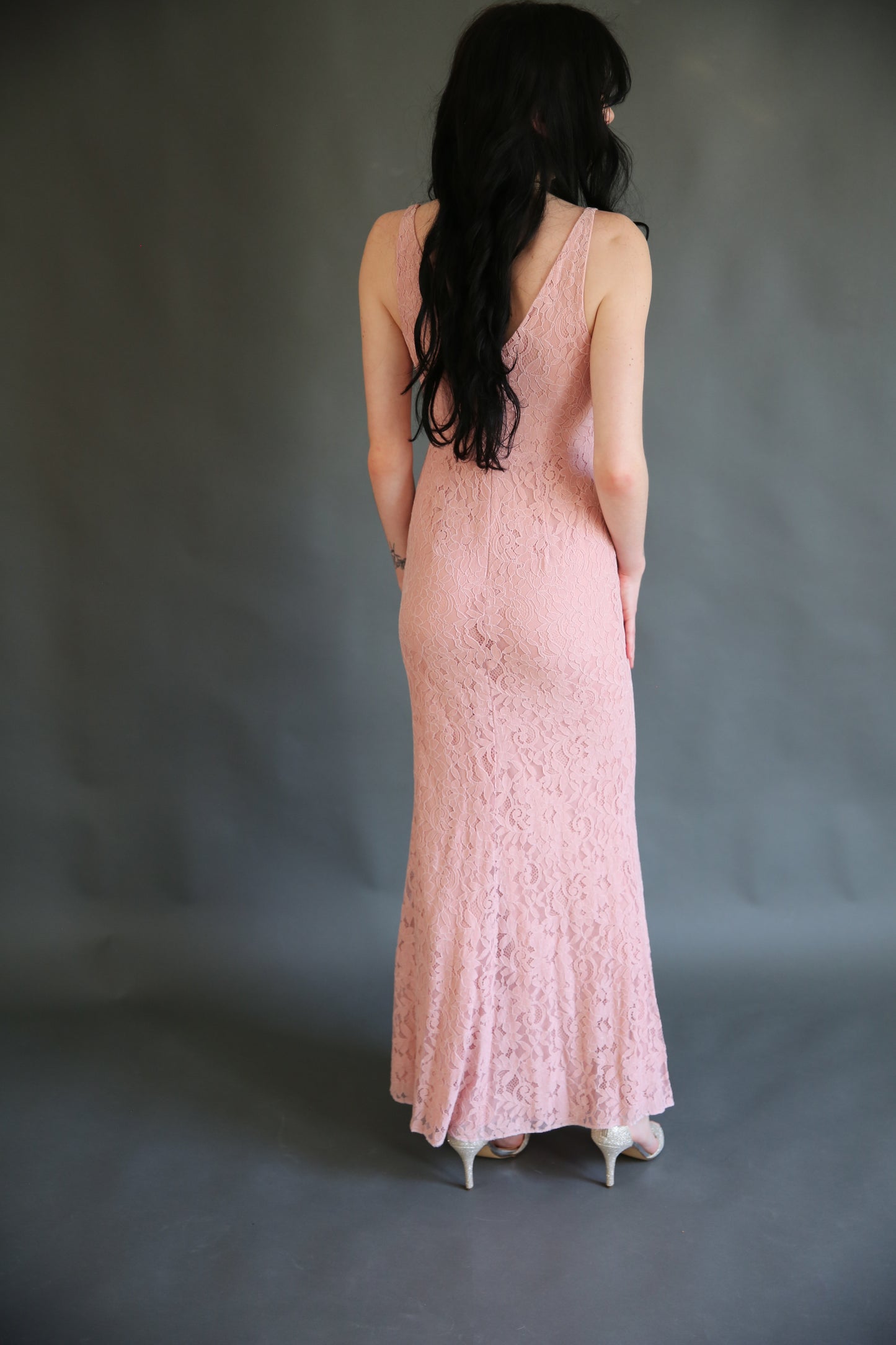 Pink Lace Dress Rental - Size Small