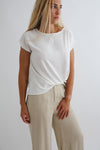 Tuesday's Simply White Top - Cotton and Grain