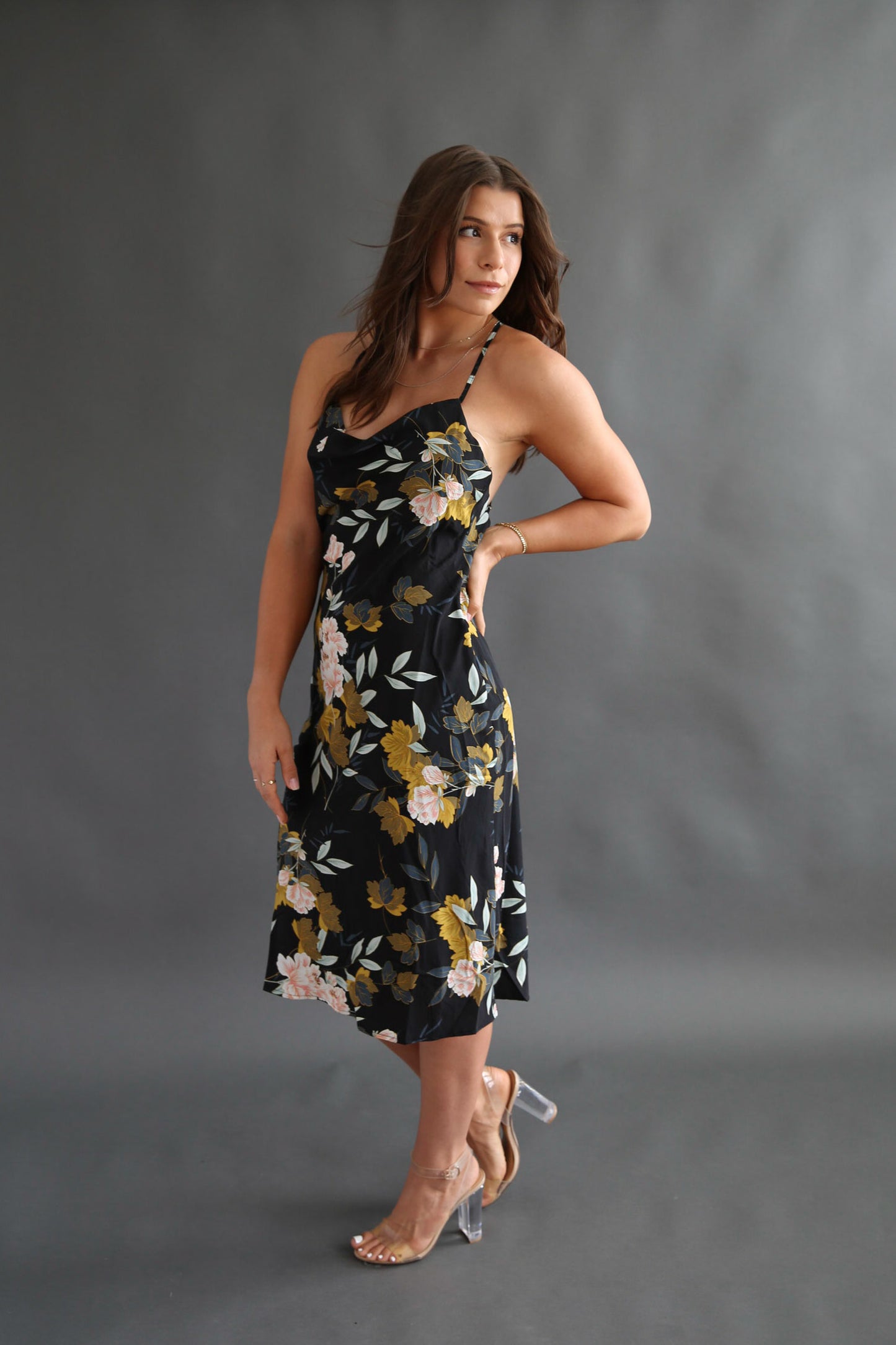 Lucille Satin Midi Dress Rental - Size Small