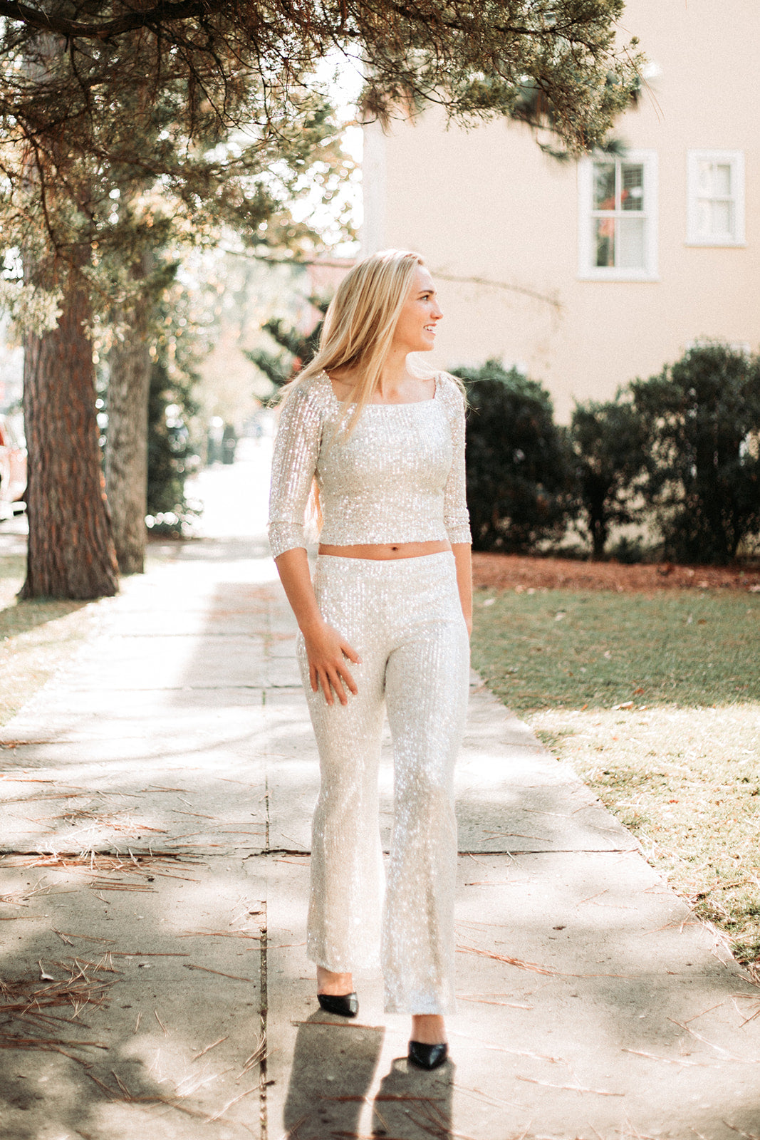 Selena Sequined Pant - Cotton and Grain