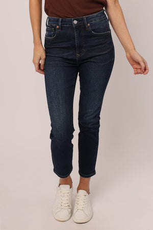 STELLA SUPER HIGH RISE CROPPED SLIM STRAIGHT JEANS - Cotton and Grain