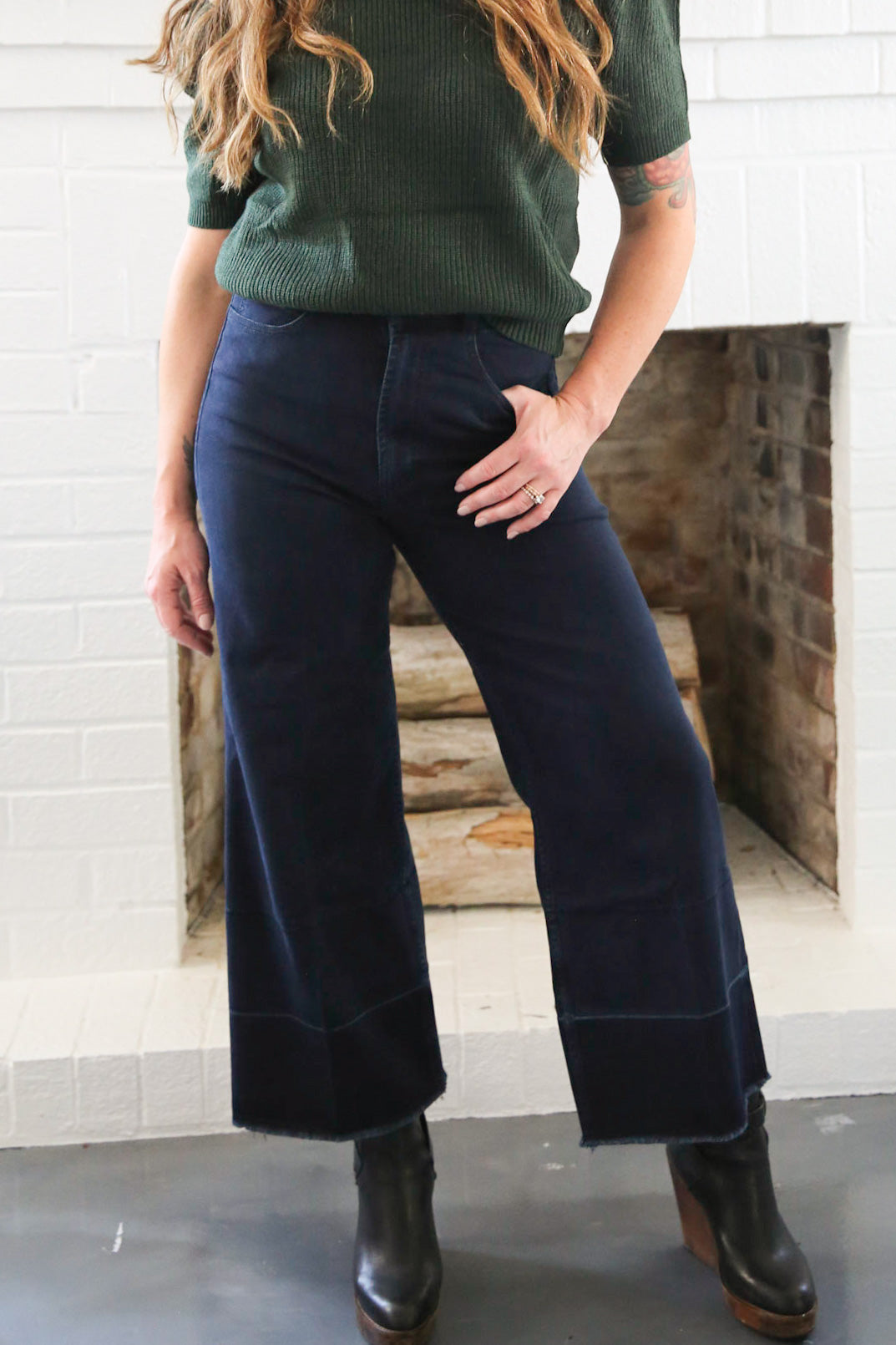 Audrey Cropped Jean - Cotton and Grain
