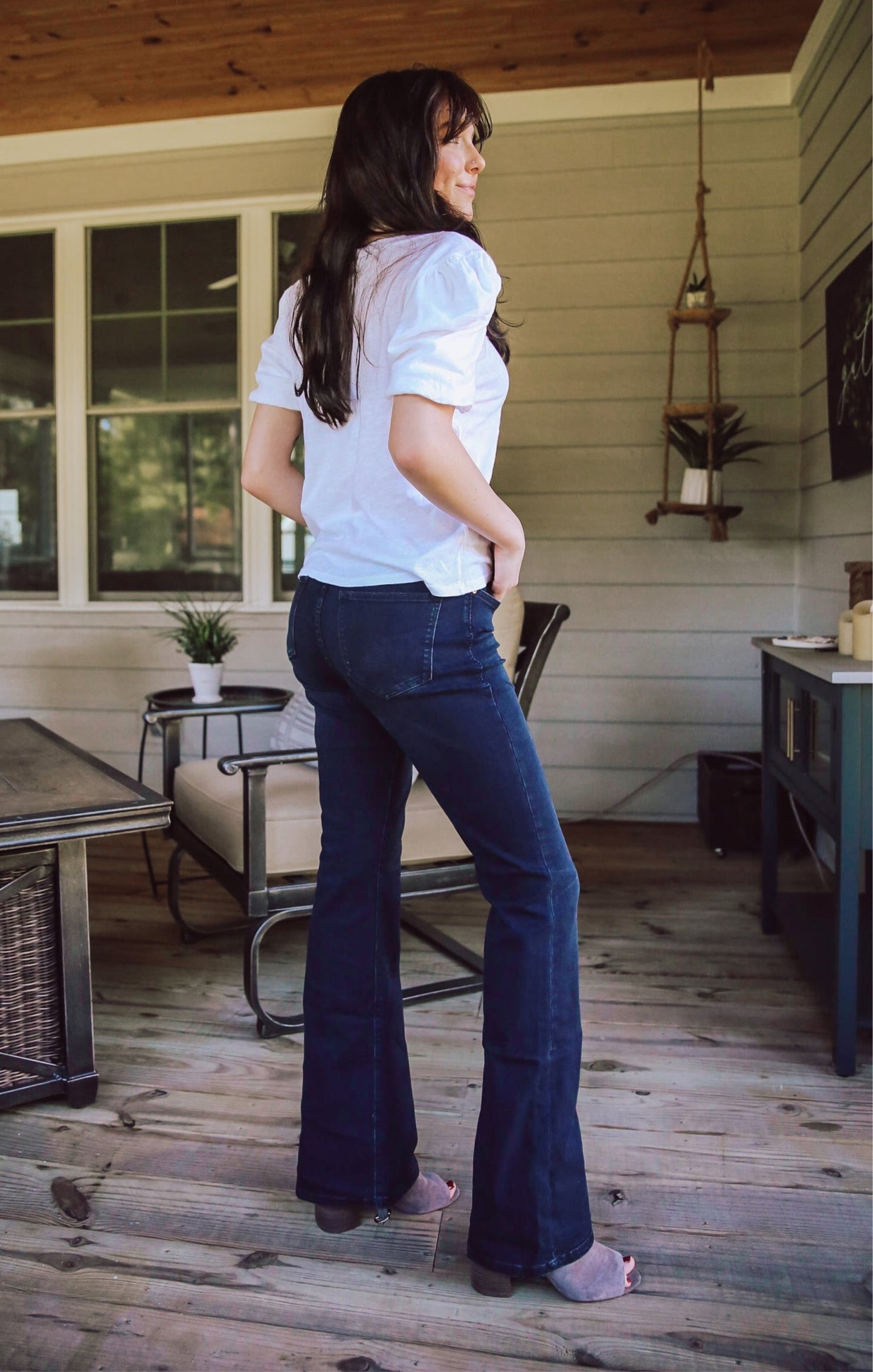 Best Seller! Rosa Flared High Rise Jean - Cotton and Grain
